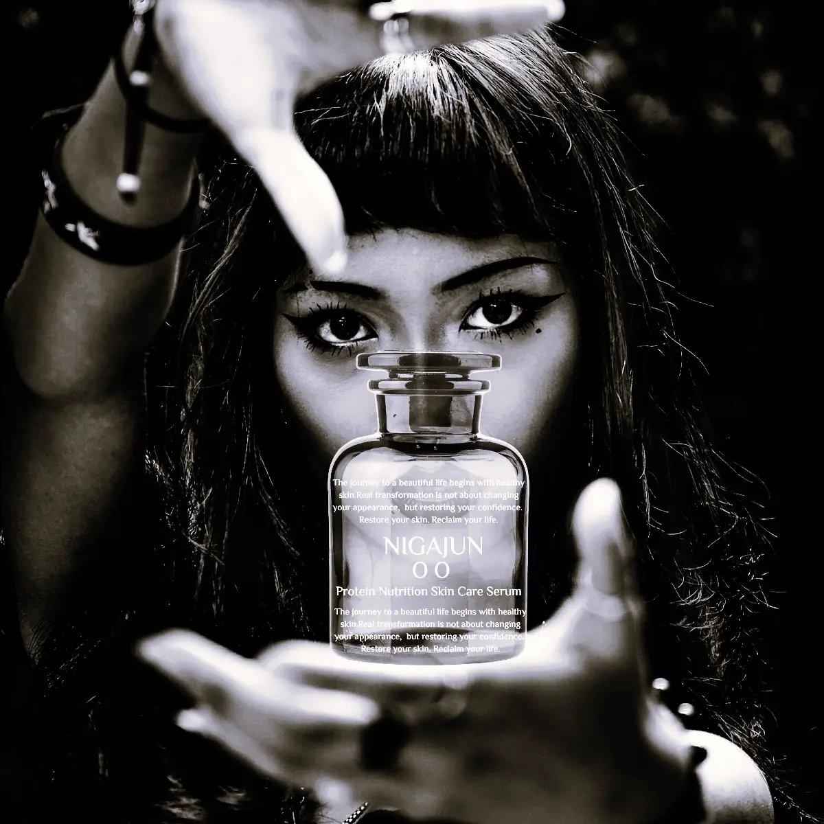 NIGAJUN 00 protein nutrition serum bottle editorial